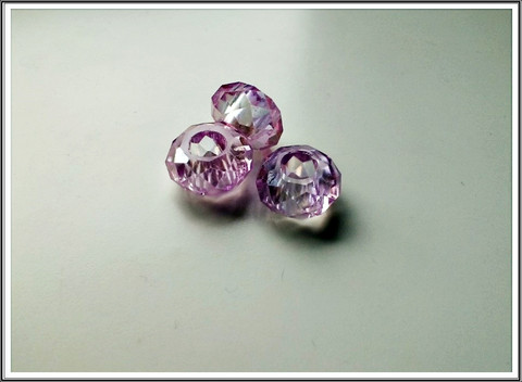 Kristallilasihelmi, 14 x 9 mm, Light Amethyst AB