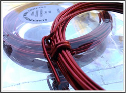 Värillinen alumiinilanka Ø 1,5 mm, 3 metriä, punainen (Red)