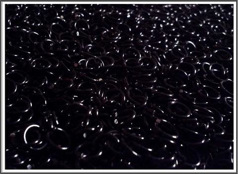 Rengas Ø 2.8 mm, lanka 0.8 mm, 50 kpl, musta