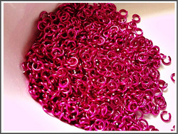 Rengas Ø 2.8 mm, lanka 0.8 mm, 50 kpl, fuchsia
