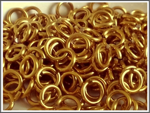 Rengas Ø 4.0 mm, lanka 1 mm, 50 kpl, kulta