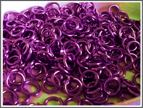 Rengas Ø 6.7 mm, lanka 1.2 mm, 50 kpl, kirkas violetti