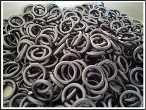 Rengas 5 mm, lanka 0.8 mm, 50 kpl, matta titaani