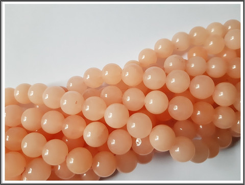 Pinkki Opaali, pyöreä Ø 8-9 mm, ½ nauha