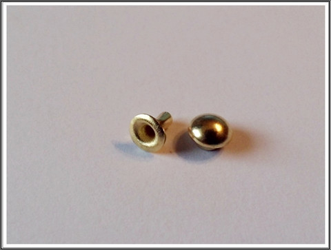 Niitti 6 mm, kullanvärinen puolipyöreä, 10 kpl