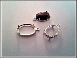 Korupohja 18 x 13 mm kapussille, avoin, teräsväri