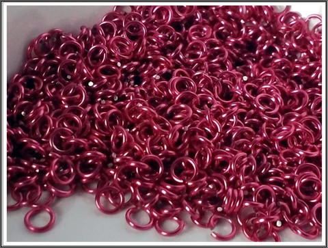 Rengas Ø 2.8 mm, lanka 0.8 mm, 50 kpl, rose