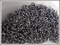 Rengas Ø 2.8 mm, lanka 0.8 mm, 50 kpl, tumma teräs