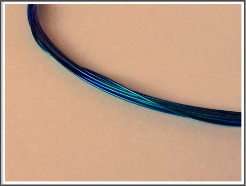 Niobiumlanka 0.6 mm, 10 cm, teal