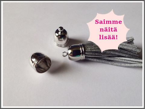 Nauhanpää pyöreä 13 x 10 mm, teräsväri, 2 kpl