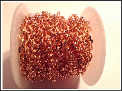 Metalliketju, lenkit 5 mm, ruusukulta, 0.5 m