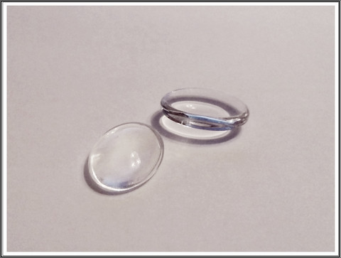 Lasikapussi ovaali 18 x 13 mm, kirkas