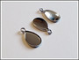 Korupohja 14 x 10 mm kapussille, pisara, teräsväri