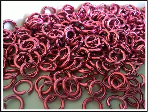 Rengas Ø 5.7 mm, lanka 1.6 mm, 50 kpl, rose