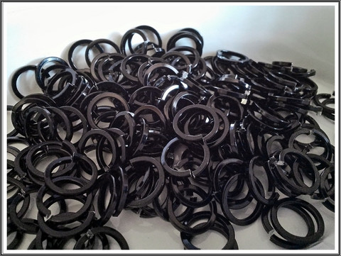 Rengas Ø 10 mm, NELIÖlanka 1.6 mm, 50 kpl, musta