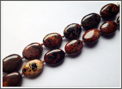Pilbara jaspis, 12 x 18 mm, ovaali, ½ nauha