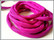 Silkkinauha, täytetty pyöreä Ø 4 mm, fuchsia