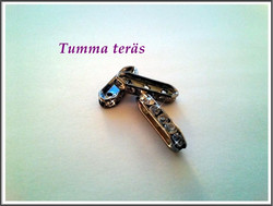 Korunjakaja 21 x 7 mm, strassikoristeltu 3-rivinen, kpl