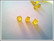 Kalsedoni AA, 7 mm fasetoitu kuutio, keltainen, kpl