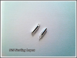 Nauhanpäät .925 hopeaa Ø 2 mm nauhalle, pari