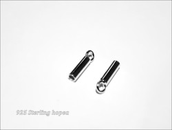 Nauhanpäät .925 hopeaa Ø 2 mm nauhalle, pari