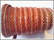 Nahkanauha 10 x 6 mm, matelija, tumma oranssi