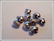 Metallihelmi 10 x 7 mm, sydän, 5 kpl