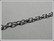 Metalliketju, lenkit 6 x 4 mm, teräsväri,  0,5 m