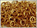 Rengas Ø 4.0 mm, lanka 1 mm, 50 kpl, kulta