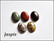 Kapussi 18 x 13 mm, eri kivilajeja, alkaen 1.90 €/kpl