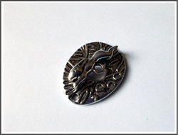 Riimulukko jänis, 29 x 22 mm, antiikkihopean värinen