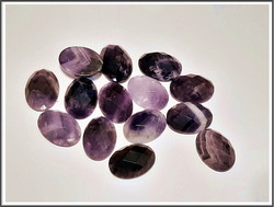 Ametisti, 18x13 mm fasetoitu kapussi