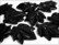 Obsidiaani,musta, 27 x 34 x 4 mm, lehti