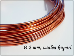 Värillinen alumiinilanka Ø 2 mm, 5 metriä, eri värejä