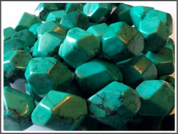 Turkoosi A, 14 x 18 mm, fas. nugetti, 5 kpl