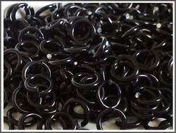 Rengas Ø 5.7 mm, lanka 1.6 mm, 50 kpl, musta