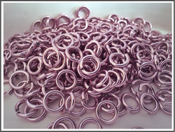 Rengas Ø 5.7 mm, lanka 1.6 mm, 50 kpl, vaalea pinkki