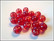 Lasihelmi 10 mm pyöreä, punainen, 30 kpl