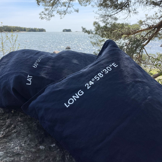 LUOTO -pellavapussilakana ja tyynyliina, 100% pellavaa