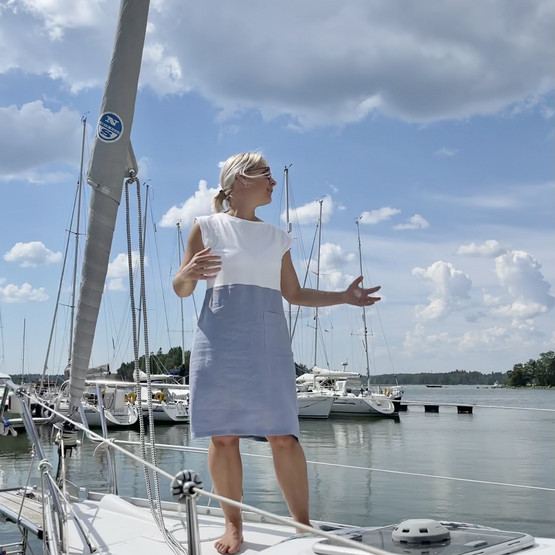 Aaltomekko, bambua ja pellavaa