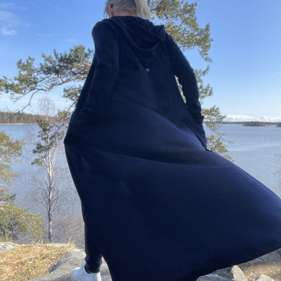 Pitkä merinovillainen Saaristovillatakki
