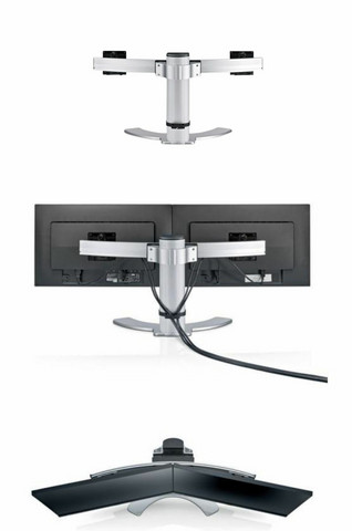 Fujitsu Dual Monitor Stand - näyttöteline kahdelle max 27