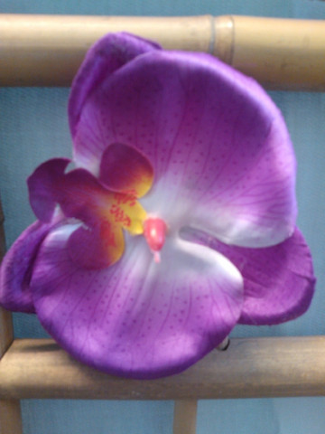 Hiuskukka Orkidea Lila/valk
