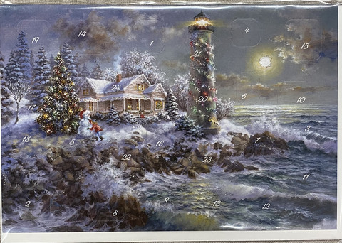 Adventtikalenterikortti Majakka