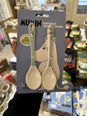 Lusikkapari vaalea sininen