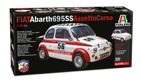 Fiat Abarth 695 SS Assetto Corsa, 1:12 (pidemmällä toimitusajalla)