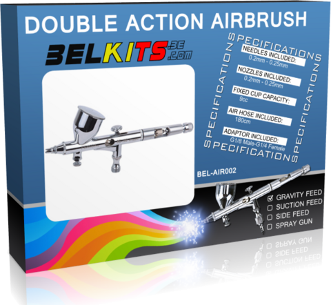Double Action Airbrush, Gravity Feed-kynäruisku