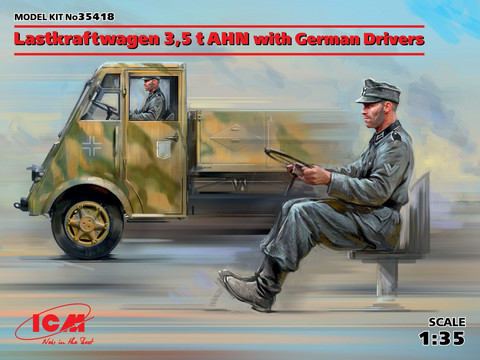 Lastkraftwagen 3,5t AHN with German Drivers, 1:35 (pidemmällä toimitusajalla)