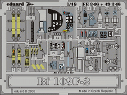 Bf 109F-2 Photoetched parts (for ICM), 1:48