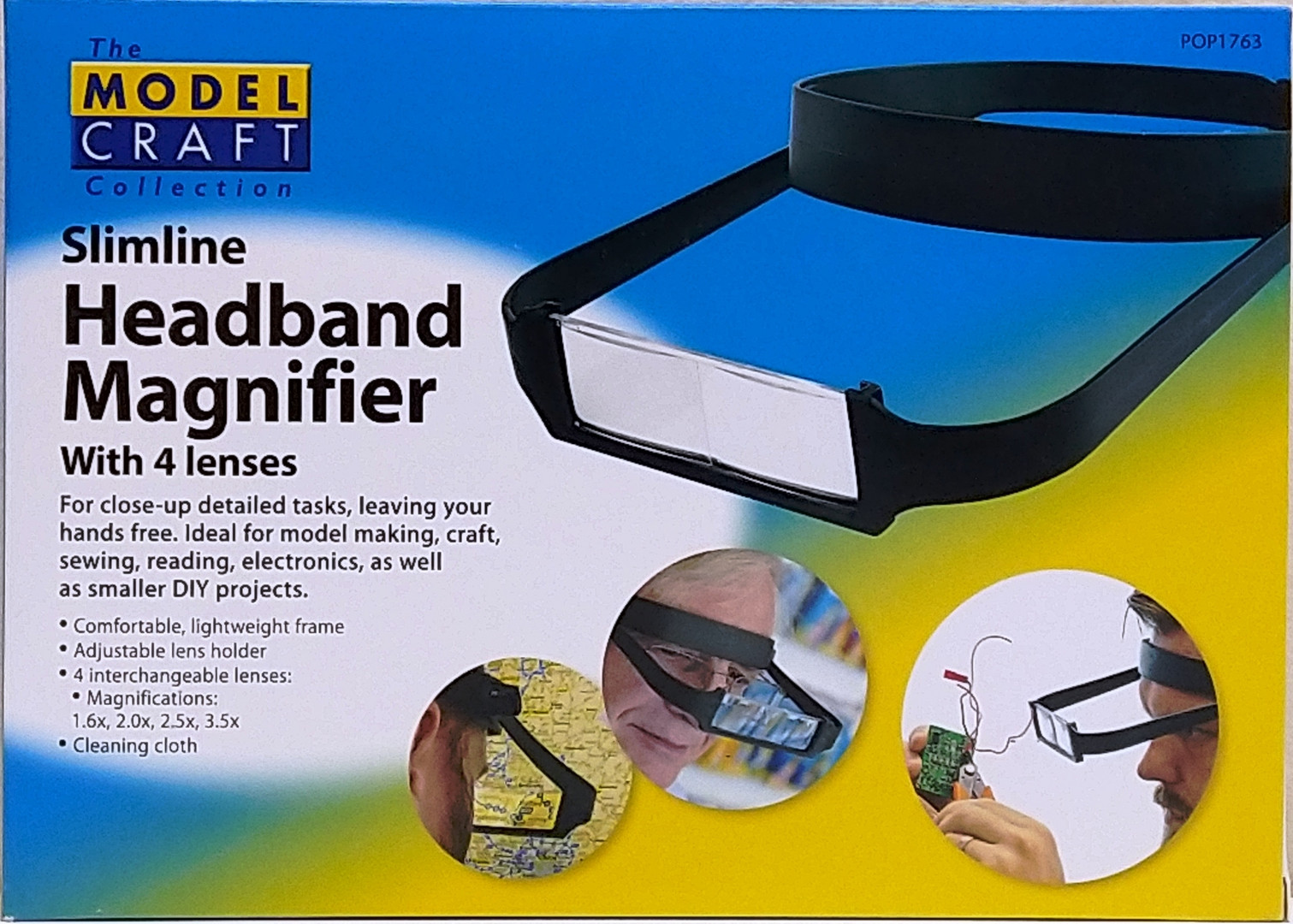 Slimline Headband Magnifier with 4 lenses Mallisto